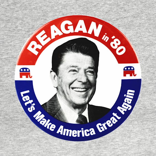 Ronald Reagan 1980 Presidential Campaign Button Design by Naves